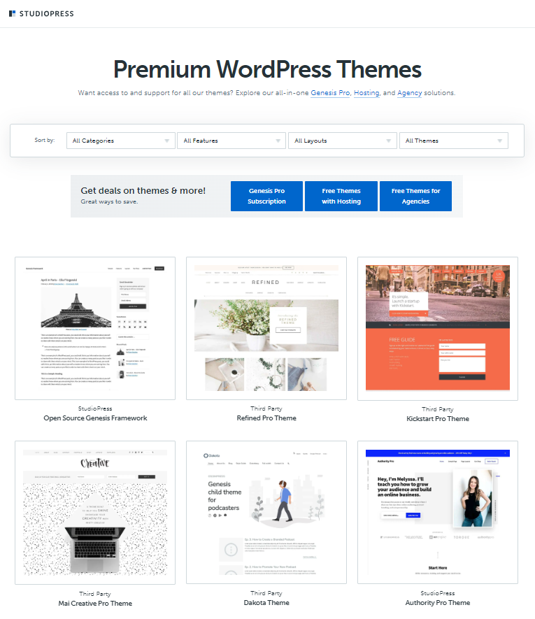 Studiopress themes