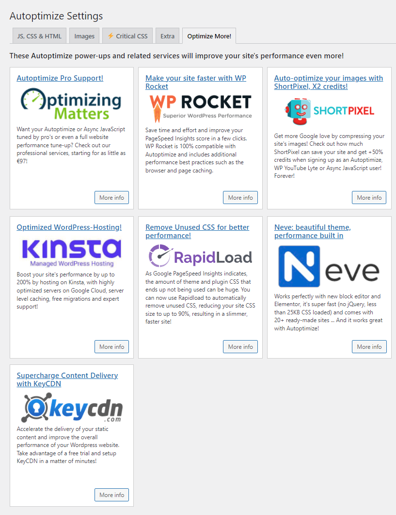 Autoptimize optimize more