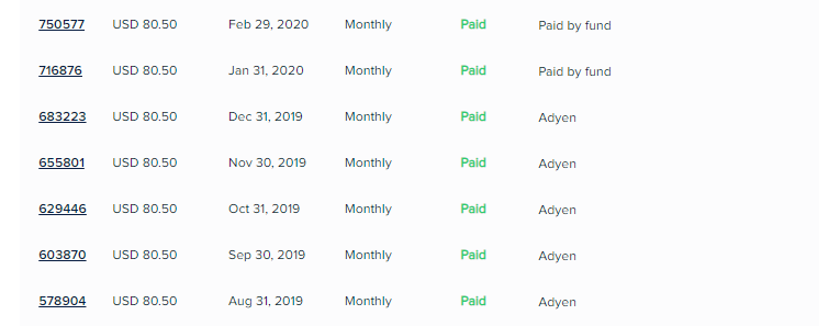 Cloudways invoices