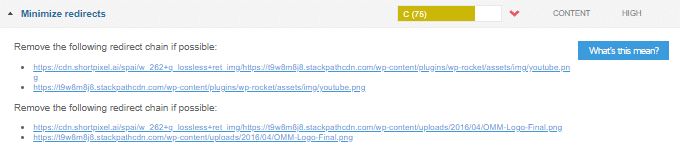 Minimize redirect errors