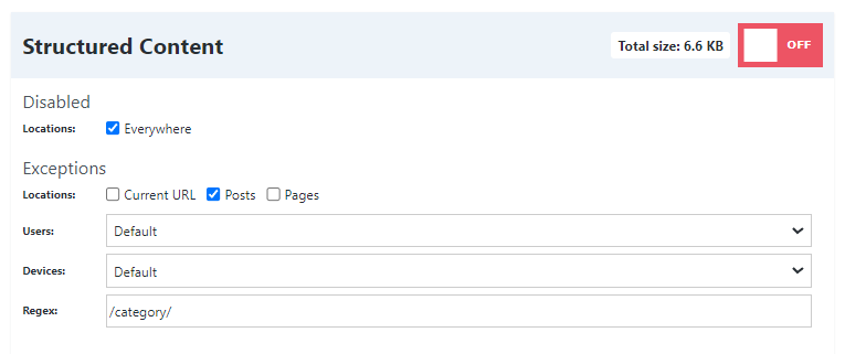 Perfmatters disable plugins with regex