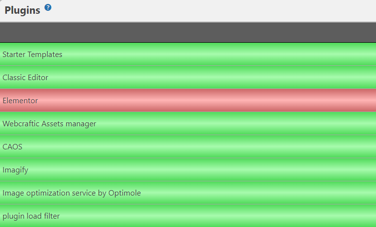 Plugin organizer