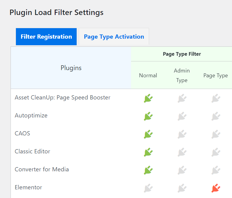 Plugin load filter 1