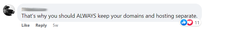 Keep web email hosting separate