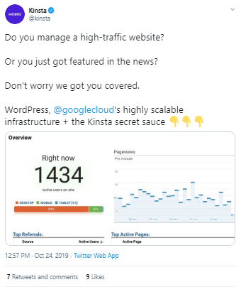 Kinsta simultaneous visitors