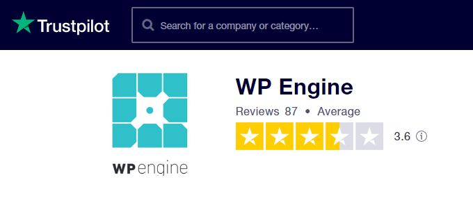 Wp-engine-trustpilot-reviews