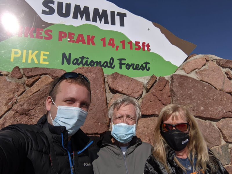 Mom was scared shitless going up pikes peak