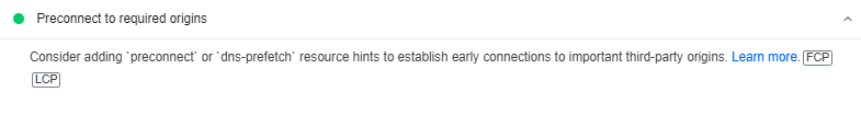 Preconnect to required origins 1