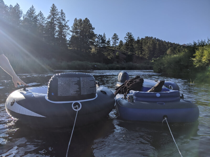 Tubing in colorado river