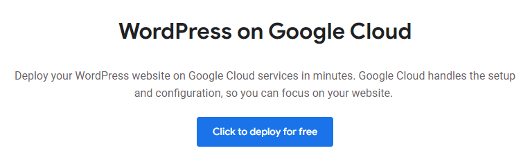 Google cloud wordpress hosting