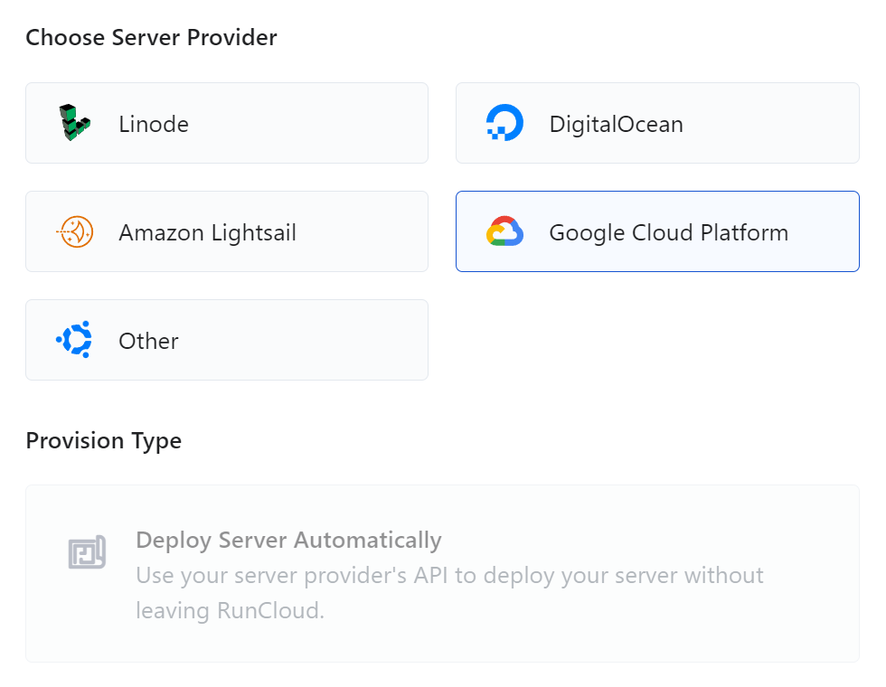 Runcloud google cloud platform hosting