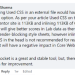 Wp rocket used css