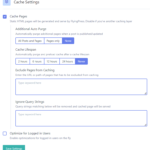 Flyingpress cache settings