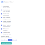 Flyingpress database cleaner settings