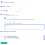 Flyingpress javascript settings