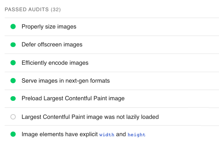 Image optimizations