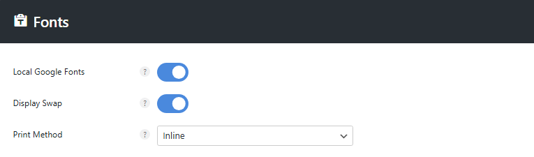 Perfmatters local fonts