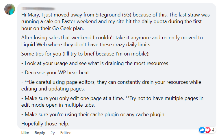 Siteground cpu limits tips