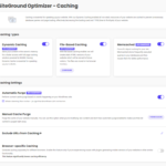 Siteground optimizer caching settings