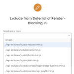 Siteground optimizer exclude from deferral of render blocking js