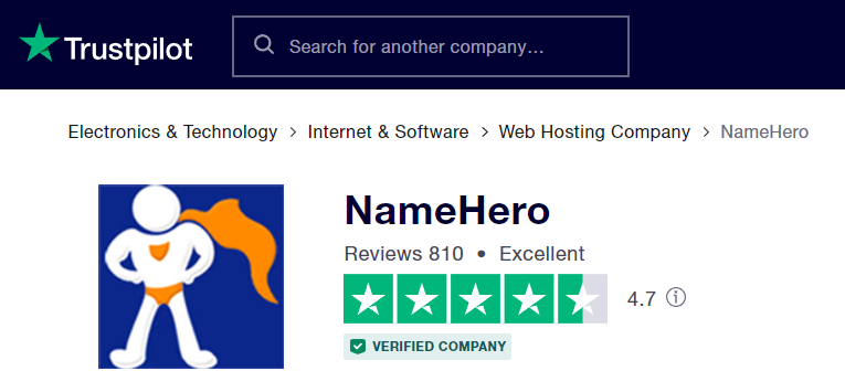 Namehero trustpilot reviews