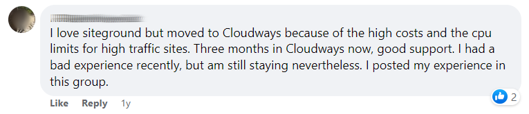 Siteground to cloudways cpu usage