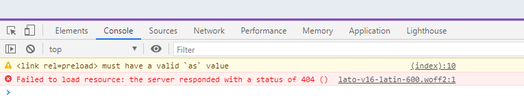 Preload key request errors