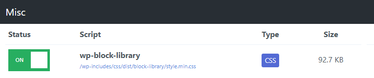 Wordpress block library