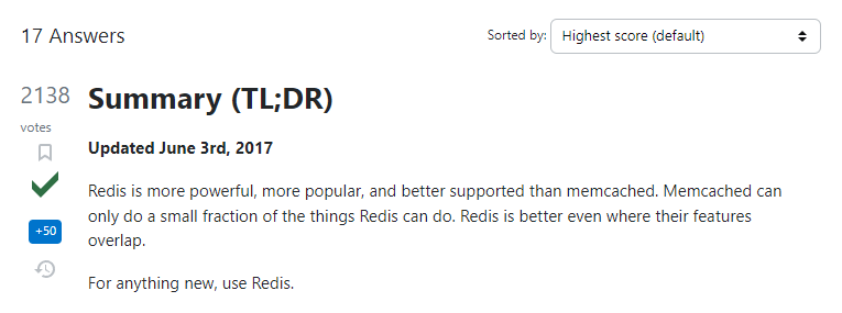 Redis vs memcached stackoverflow